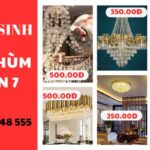 Giá vệ sinh đèn chùm quận 7
