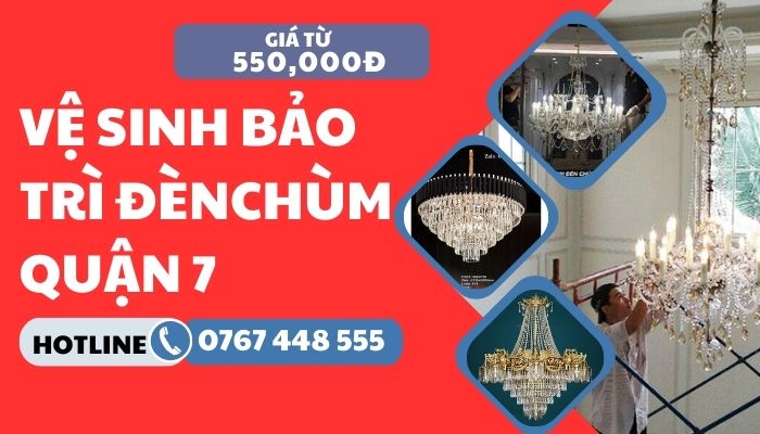 Vệ sinh đèn chùm quận 7