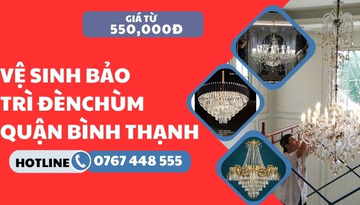 Vệ sinh đèn chùm quận Bình Thạnh